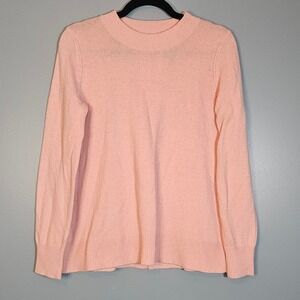 Boden Women's Pink Crew Neck Long Sleeve Sweater Size XS Twist Back Detail